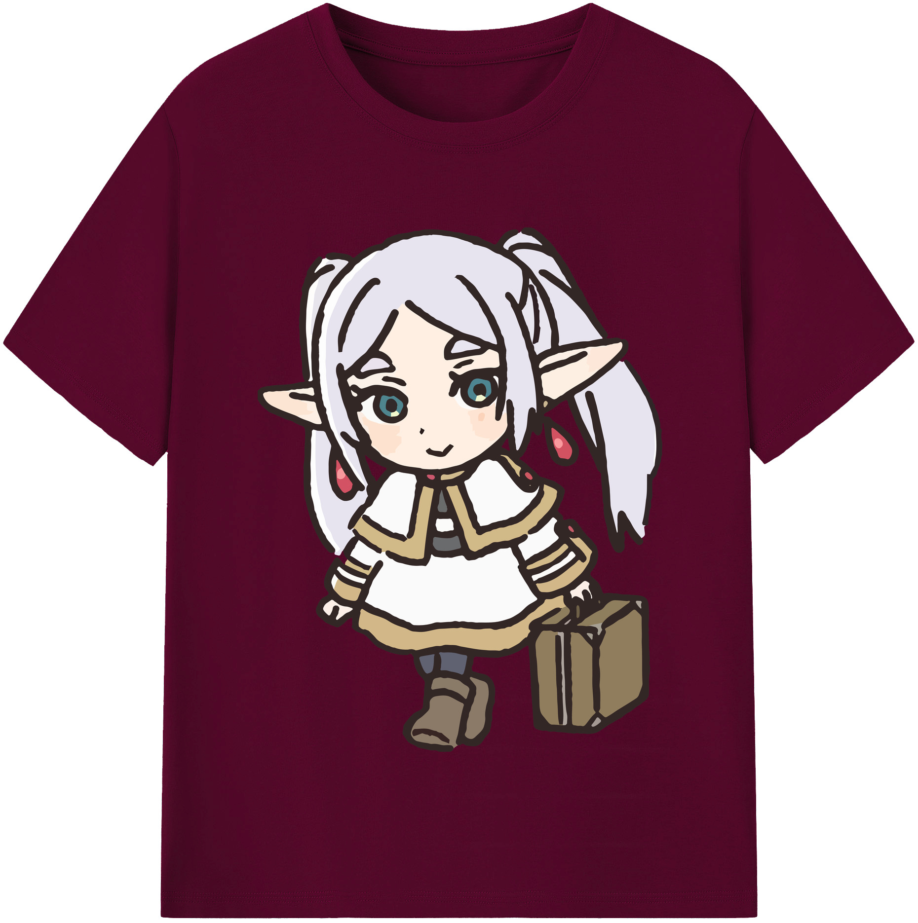 （画像用） 葬送のフリーレン Frieren レディースカジュアルプリントTシャツ（綿100％）